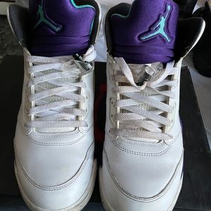 Air Jordan 5’s White grapes